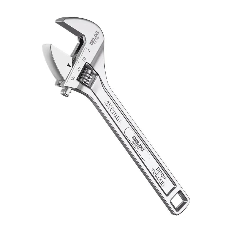 Premium Adjustable Stainless Steel Multipurpose Wrench with Chromium-Vanadium Steel Construction and Precise Laser Calibration