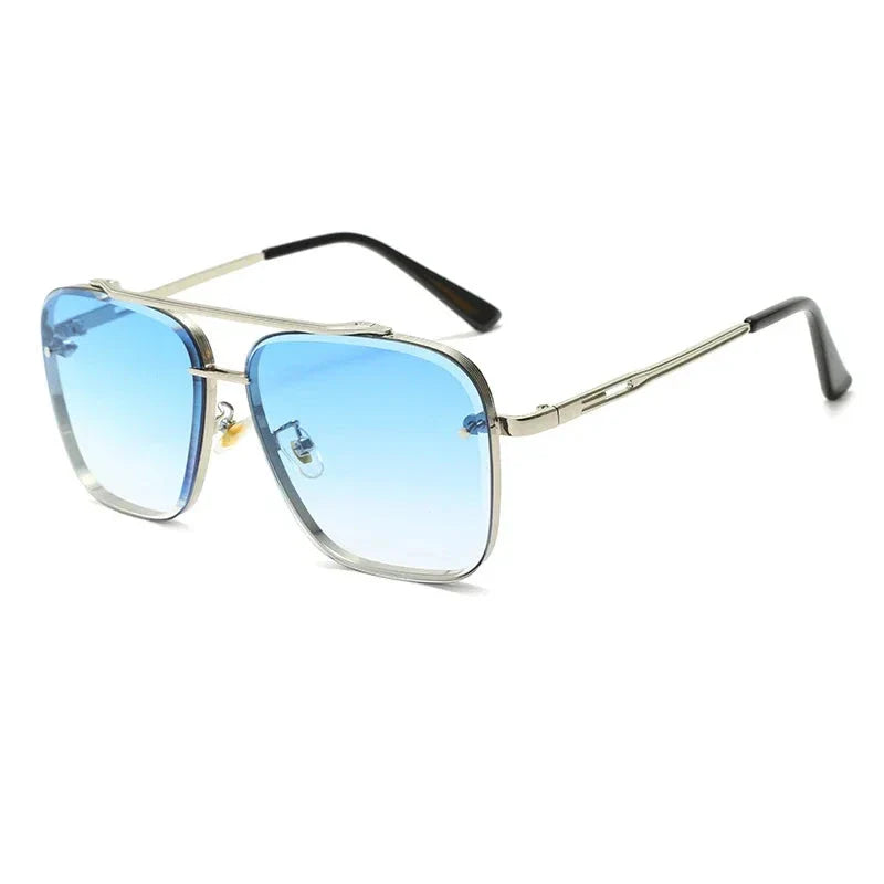 Classic Vintage Square Sunglasses with Durable Alloy Frame and UV400 Polycarbonate Lenses