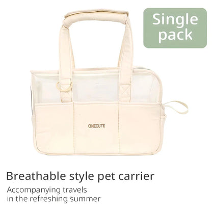 Breathable pet travel backpack for small dogs, designed for comfortable and hands-free outdoor adventures