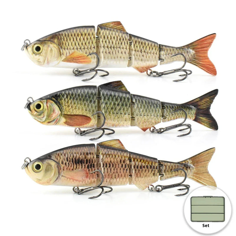 Hhomeenjoy US Flexible Multi-section Fish Lure - Lifelike Swimming Action