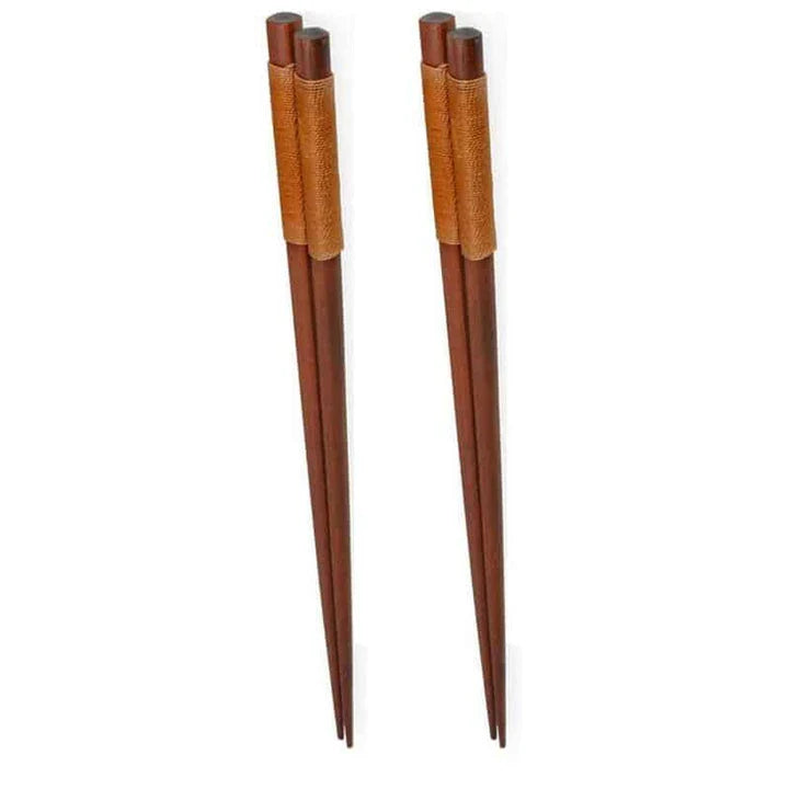 Premium Japanese-designed wooden chopsticks set of 4 with elegant lacquer finish