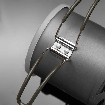 Compact Heat Exchanger Pot with efficient heat exchange design, foldable and lightweight construction, and durable hard-anodized aluminum build