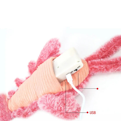 Electric Jumping Shrimp USB Charging Simulation Lobster Plush Toy - a soft, durable, and interactive toy that brings joy and wonder to your home