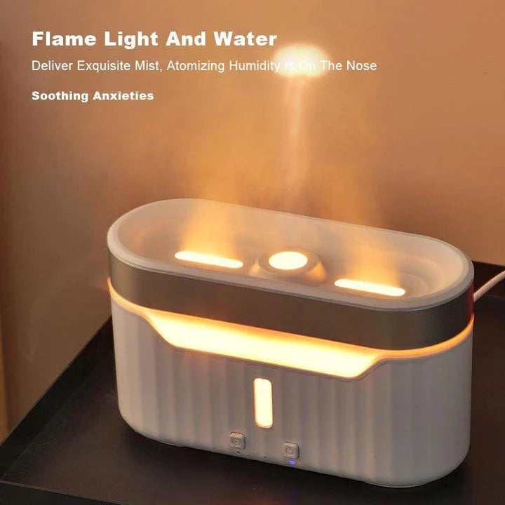 Elegant Jellyfish Flame Humidifier with 3D Lighting Effects, Mist, and Aromatherapy Capabilities