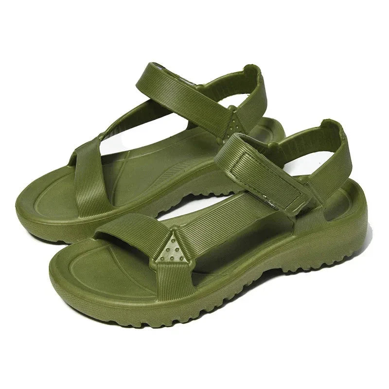 Lightweight women's summer trekking sandals with adjustable straps, durable construction, and a supportive cushioned footbed