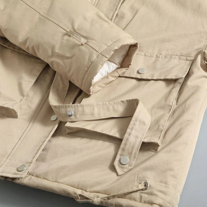 Fashionable women's down-filled jacket in various colors, designed for casual wear and everyday activities