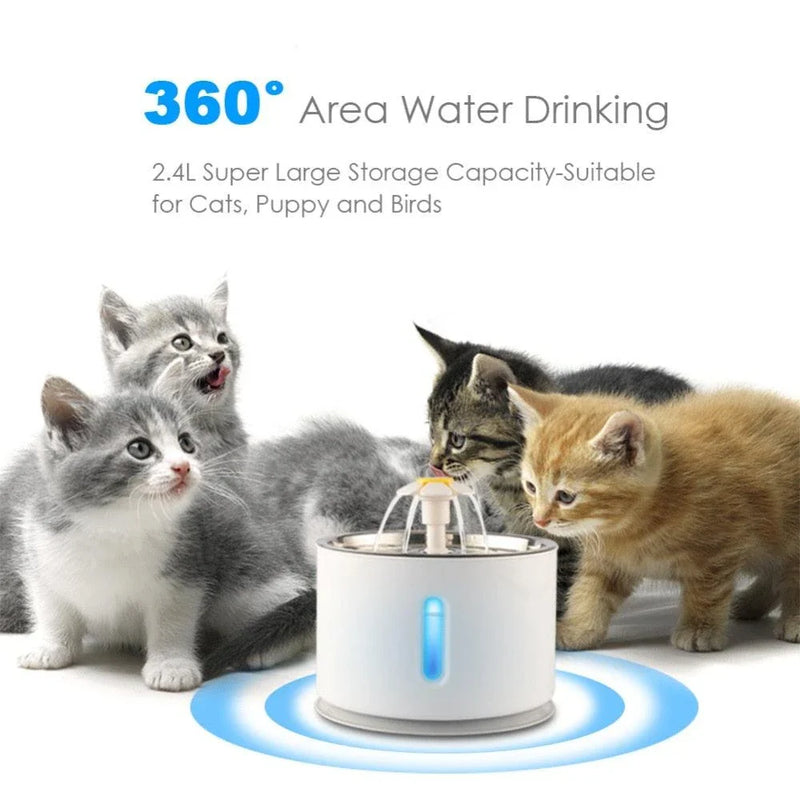 Hhomeenjoy US Premium 2.4L Automatic Pet Water Fountain for Cats