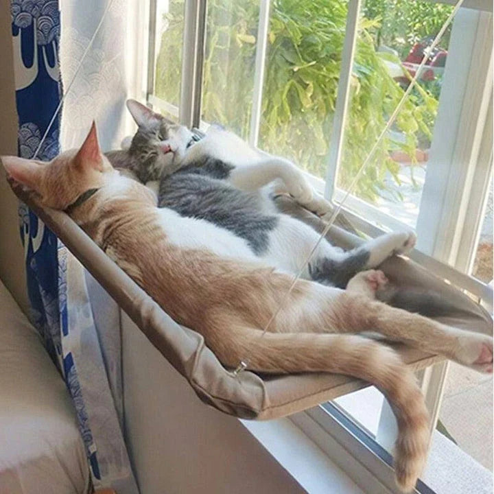 Cozy cat hammock in various colors, including green, khaki, purple, blue, and more, with and without cushions