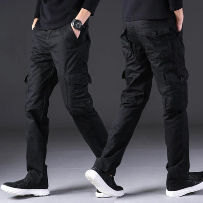 Trendha men's outdoor casual cotton trousers with multiple pockets in a variety of colors and sizes
