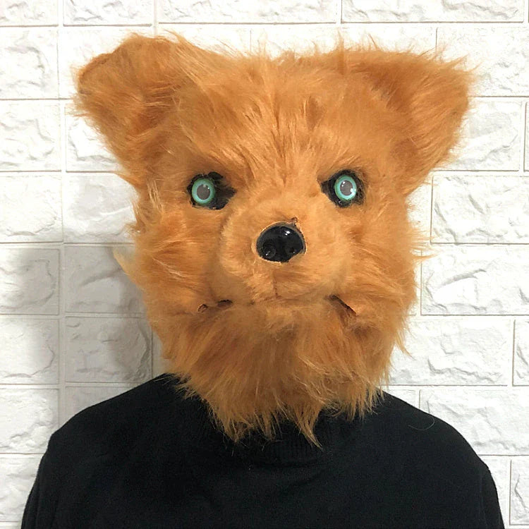 Whimsical cartoon-style headwear with realistic animal features, perfect for masquerades, Halloween, and stage performances