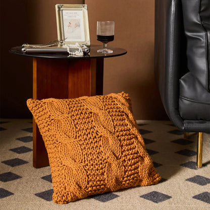 Cozy Luxury Chunky Knit Throw Pillow in various vibrant colors, providing exceptional comfort and style for living rooms, bedrooms, and offices.