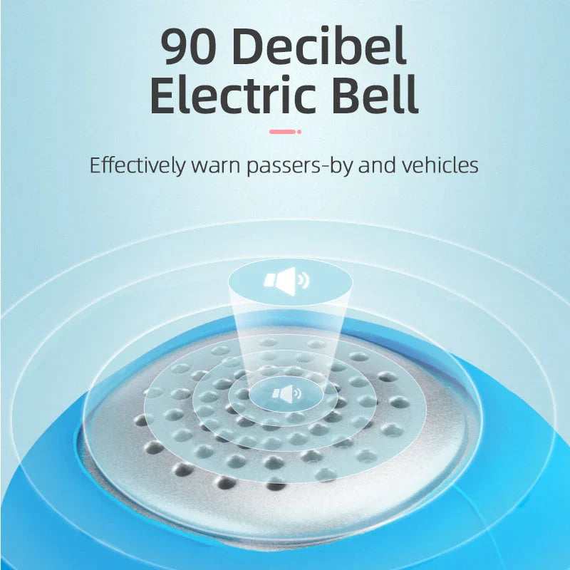 High-Powered Electric Cycling Bell with 110 dB Horn, Rainproof Handlebar Design for Maximum Safety and Visibility