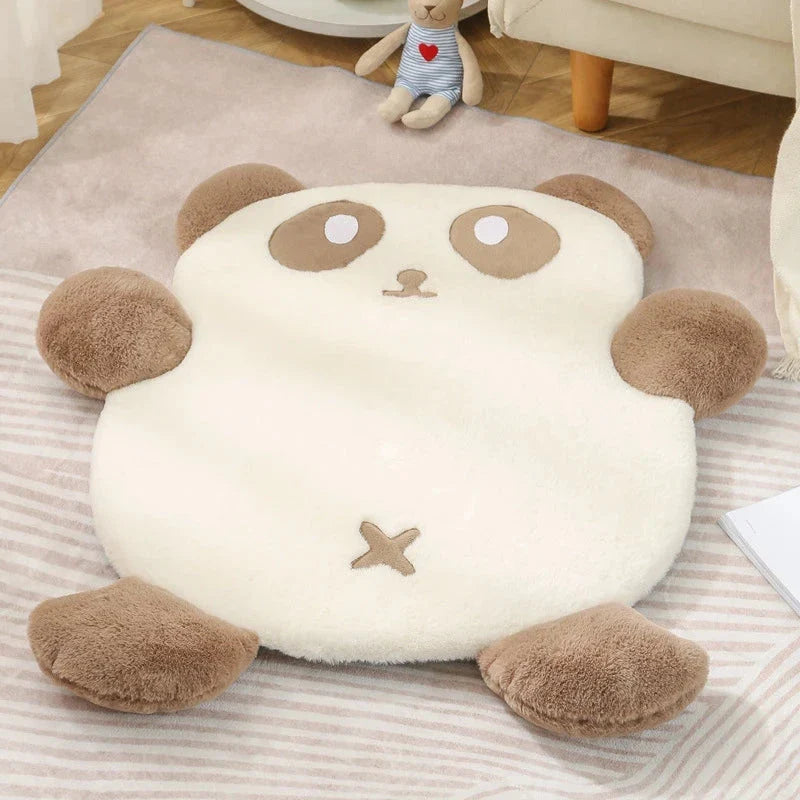 Cozy and stylish panda-themed pet bed with soft, non-slip, and machine-washable features