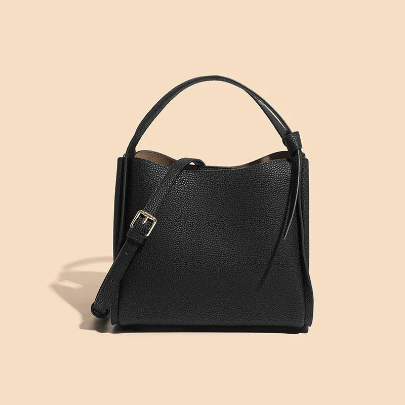 Trendha Soft Leather Shoulder Bag for Women in Gray with Complementary Stylish Scarf