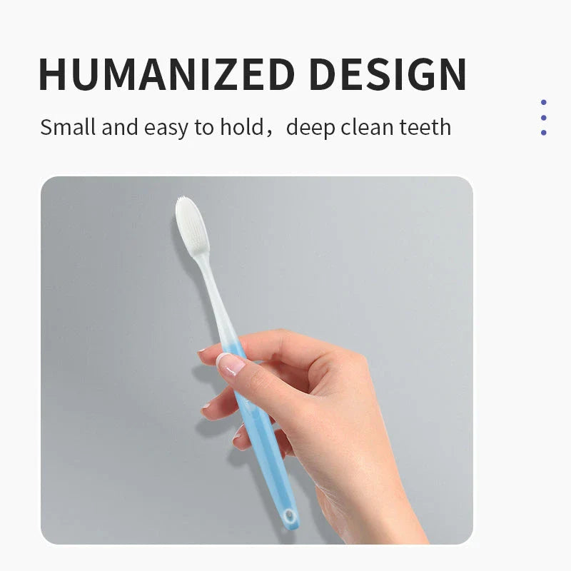 Luxuriously Soft Nano Silicone Toothbrush in vibrant colors for sensitive oral care