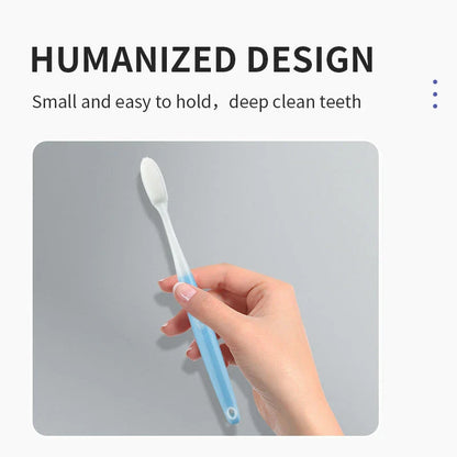 Luxuriously Soft Nano Silicone Toothbrush in vibrant colors for sensitive oral care