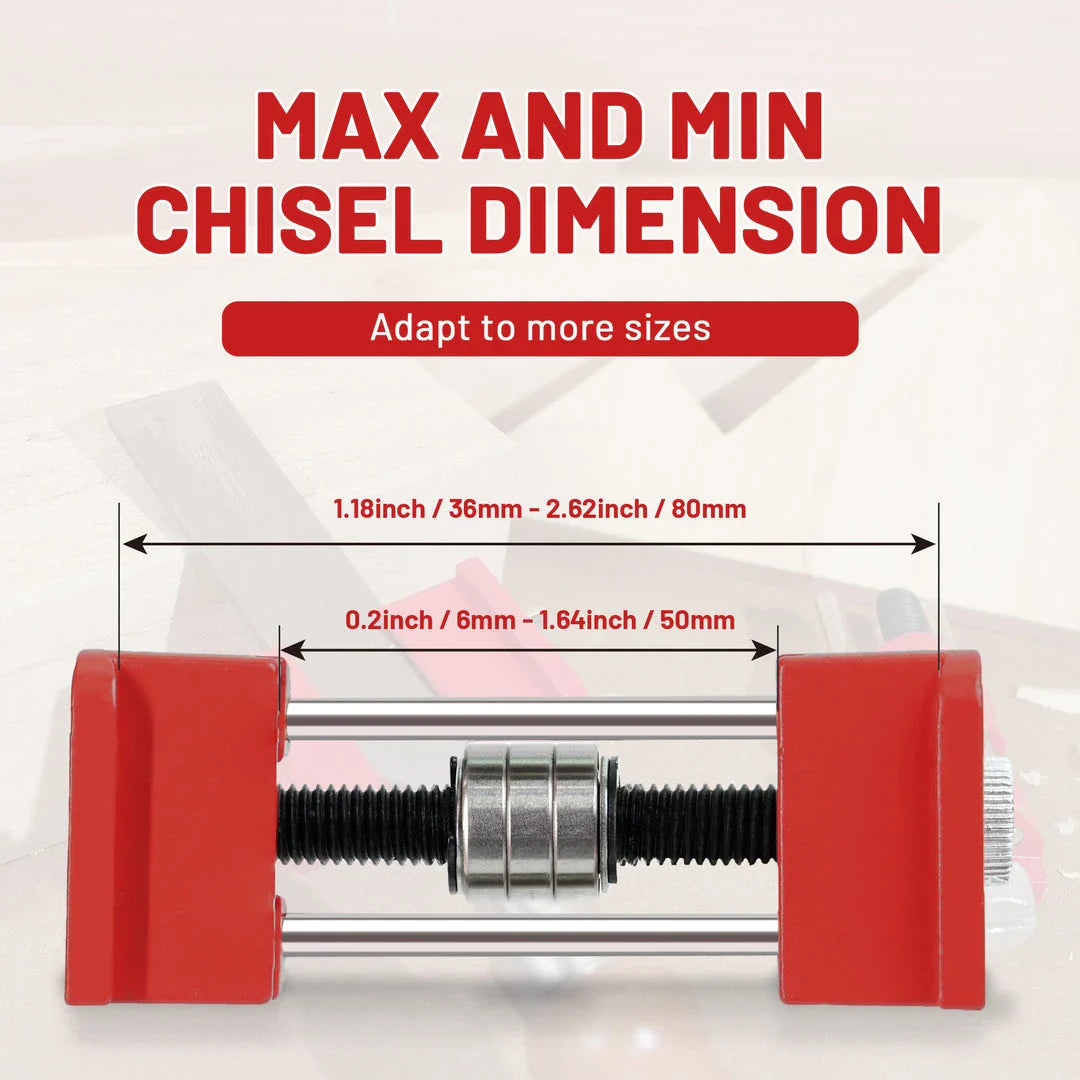 Premium cast aluminum honing guide tool for sharpening woodworking chisels and planer blades with adjustable angles and smooth steel bearing wheel design