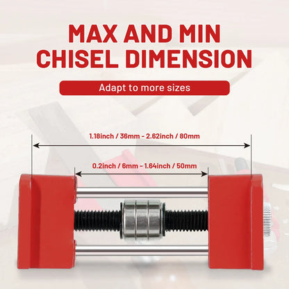 Premium cast aluminum honing guide tool for sharpening woodworking chisels and planer blades with adjustable angles and smooth steel bearing wheel design