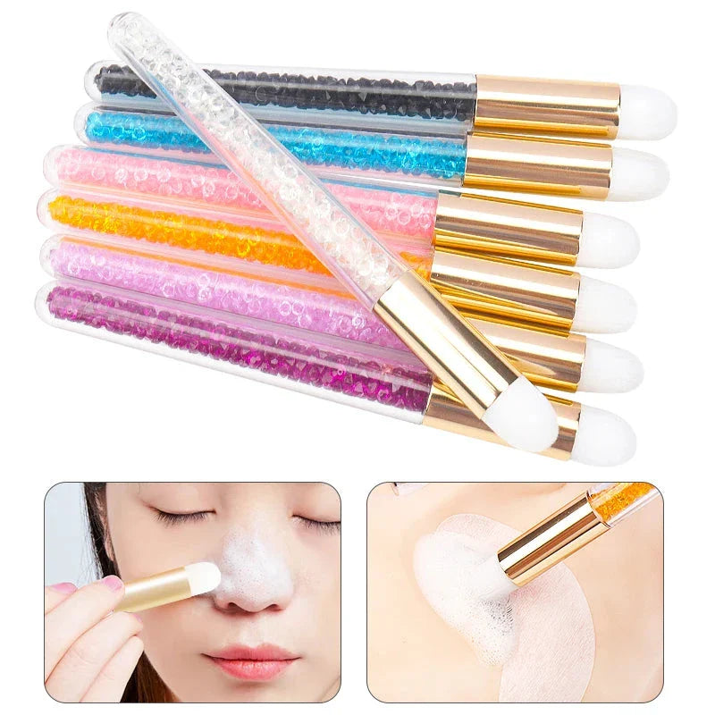 Multipurpose Crystal Eyelash and Nose Cleansing Brush - Soft, Dense Bristles for Gentle Deep Cleaning