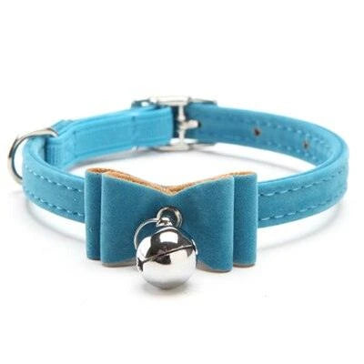 Elastic Cat Collar with Jingle Bell - Soft, Adjustable Velvet Accessory for Cats