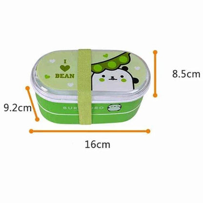 Stylish and eco-friendly cartoon-inspired portable lunch box with BPA-free plastic construction