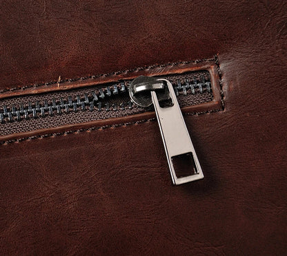 Stylish Men's Shoulder Messenger Bag with Korean-inspired Design, Crafted from Durable PU Leather