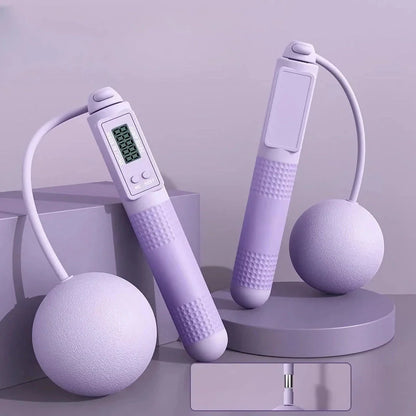 Trendha Cordless Jump Rope with Smart Fitness Tracking - Workout Companion with Digital Counter, Adjustable Intensity, and Quiet Design