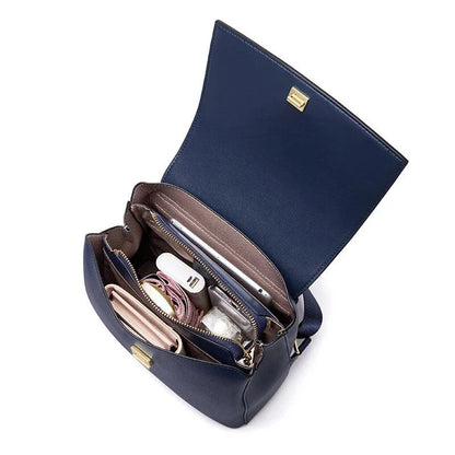 Luxury Women's Backpack with Embossed Texture, Soft Handle, and Ergonomic Design