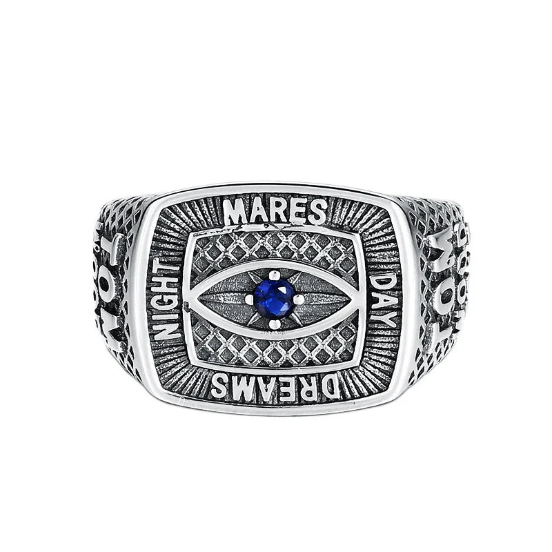 Sophisticated men's 925 sterling silver ring with eye-catching design