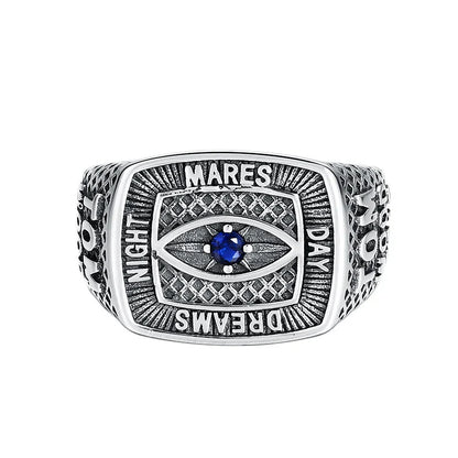 Sophisticated men's 925 sterling silver ring with eye-catching design