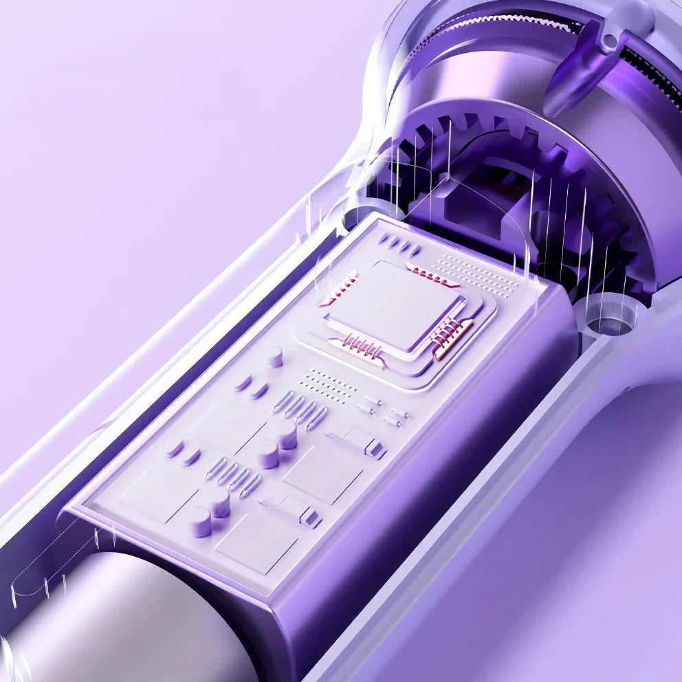 Automatic curling iron with negative ion technology for creating effortless, salon-quality curls