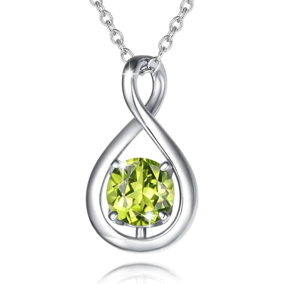 Elegant octagonal sterling silver necklace pendant with a four-claw zircon gemstone centerpiece
