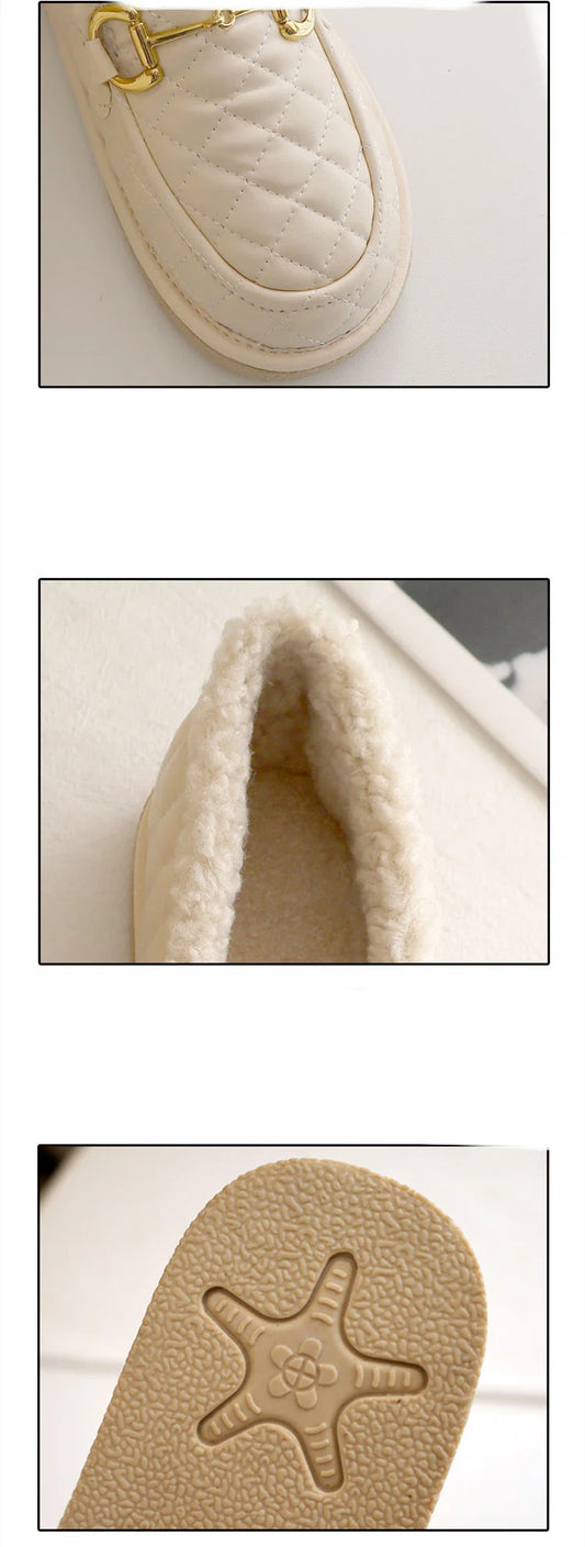 Comfortable, all-season maternity slip-on shoes with a flat, flexible sole and soft cotton upper