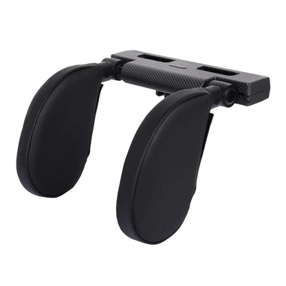 Adjustable car seat headrest pillow with memory foam side pillows for comfortable napping on the road
