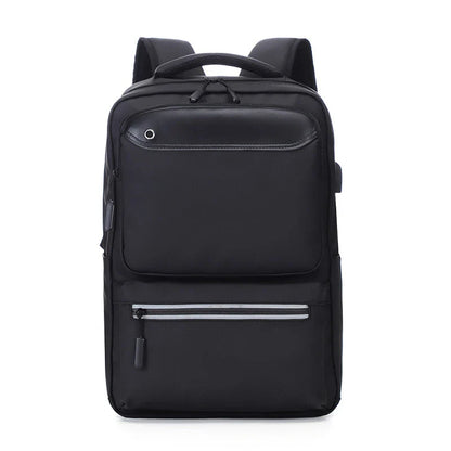 Durable water-resistant backpack with dedicated laptop and document pockets, USB charging port, and comfortable padded straps