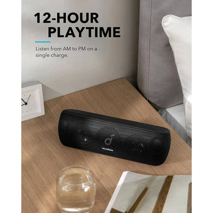 30W Hi-Res Motion+ Bluetooth Speaker with extended bass, treble, and wireless stereo pairing capabilities