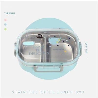 A pink stainless steel lunch box with a 650ml capacity, perfect for active kids on the go.