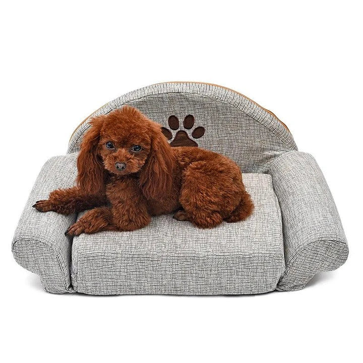 Paw Design Pet Sofa in various colors, featuring a cozy and stylish design for small to medium-sized pets