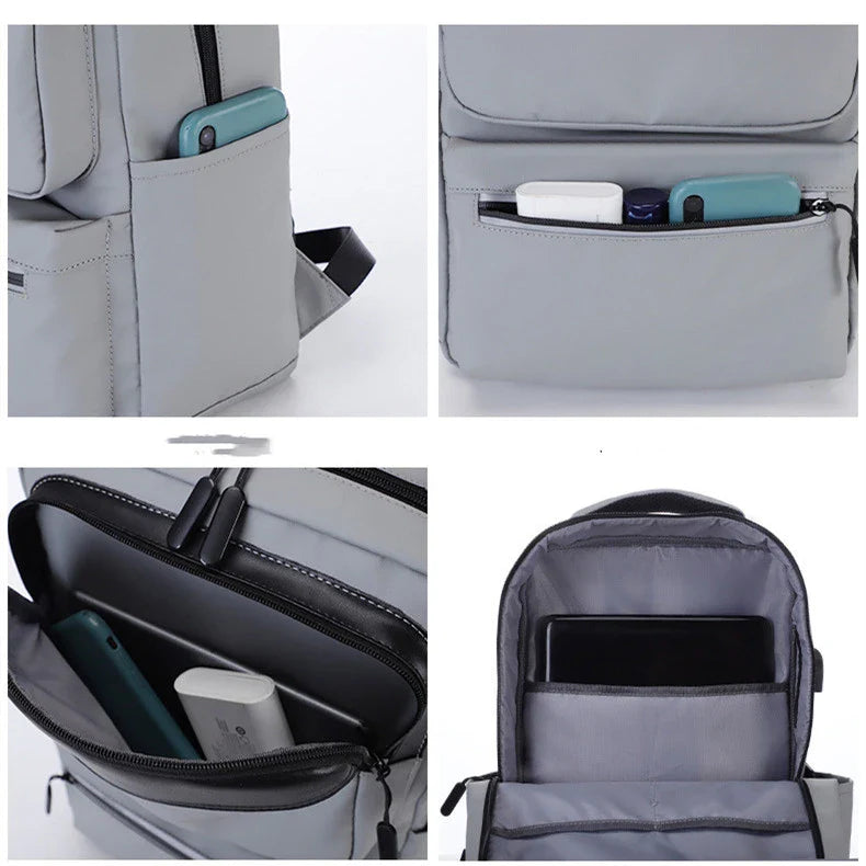 Durable water-resistant backpack with dedicated laptop and document pockets, USB charging port, and comfortable padded straps