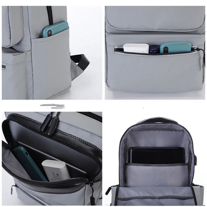 Durable water-resistant backpack with dedicated laptop and document pockets, USB charging port, and comfortable padded straps