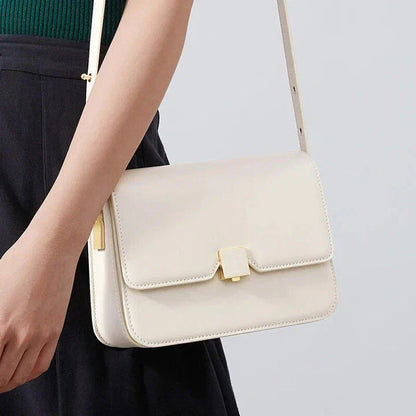 Elegant and sophisticated cow leather women's shoulder and crossbody bag with adjustable strap and spacious interior