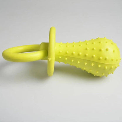 Premium chew toy for dogs made of durable rubber in a unique dummy design to satisfy your furry friend's natural chewing needs
