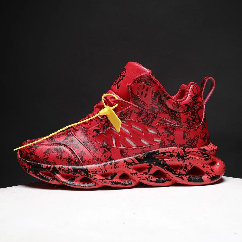 Premium men's winter basketball shoes with microfiber upper and rubber sole for performance and style