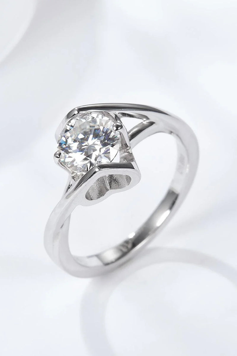 Hhomeenjoy Elegant 1 Carat Moissanite Ring in Sterling Silver