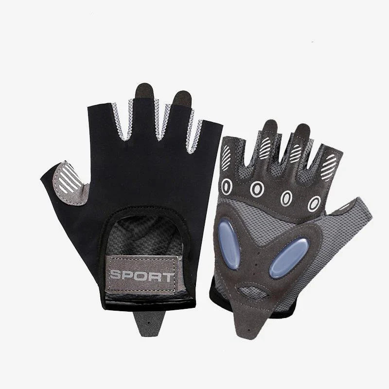 Reflective multi-purpose fitness gloves with liquid silicone material and reflective strips for enhanced grip and visibility during workouts