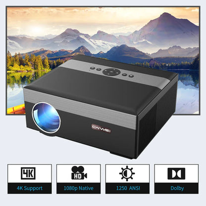 Cinematic 4K 15,000-lumen LED projector with a massive 300-inch display and smart TV features for an immersive home entertainment experience