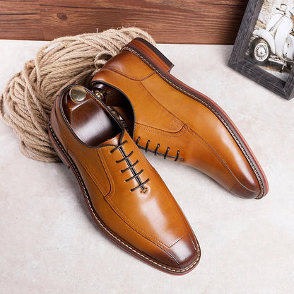 Premium Leather Retro Sneakers for Men in Black - Durable Cowhide Upper, Composite Sole, Versatile Everyday Wear