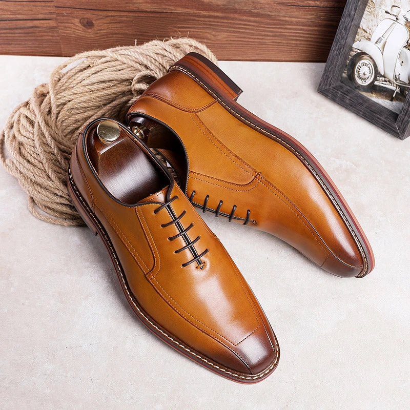 Hhomeenjoy US Premium Leather Retro Sneakers for Men