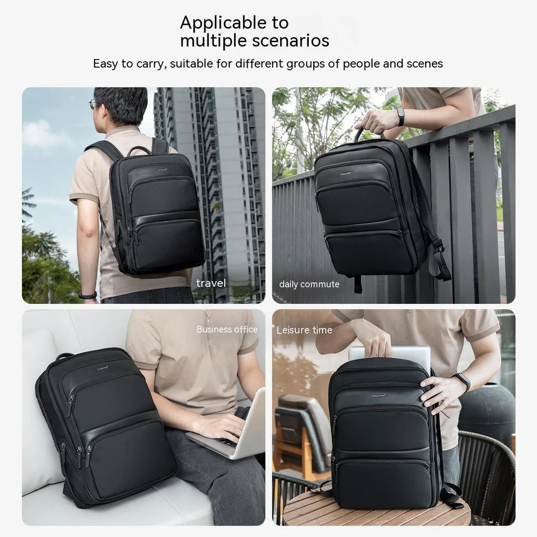 Durable and stylish men's backpack with large 31-liter capacity, made from high-quality Oxford cloth for water resistance and breathability.