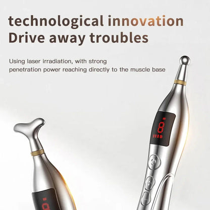 Electronic Acupuncture Massage Pen with adjustable intensity levels and multiple massage modes for targeted pain relief and muscle relaxation